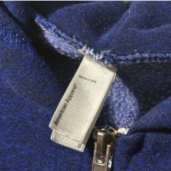 American Apparel Zip-Up Sweater – Navy Blue – Size Small | Excellent Condition - Picture 4 of 4